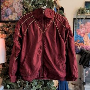 Vintage Iridescent Ruby Red Windbreaker | S